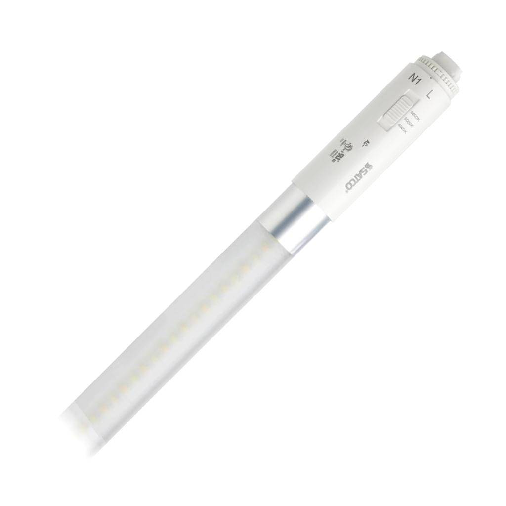5' 26 watt 120/277 volt T8 Recessed Double Contact Base CCT Selectable LED Light Bulb 1