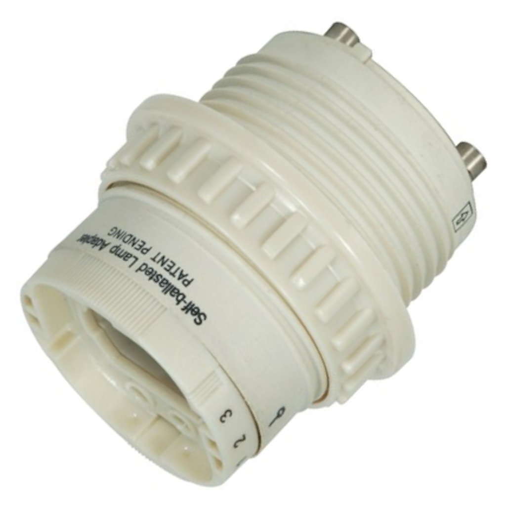 Twist and Lock (GU24) to CFL (G24q-2) 277 volt Adapter Converter Socket 1