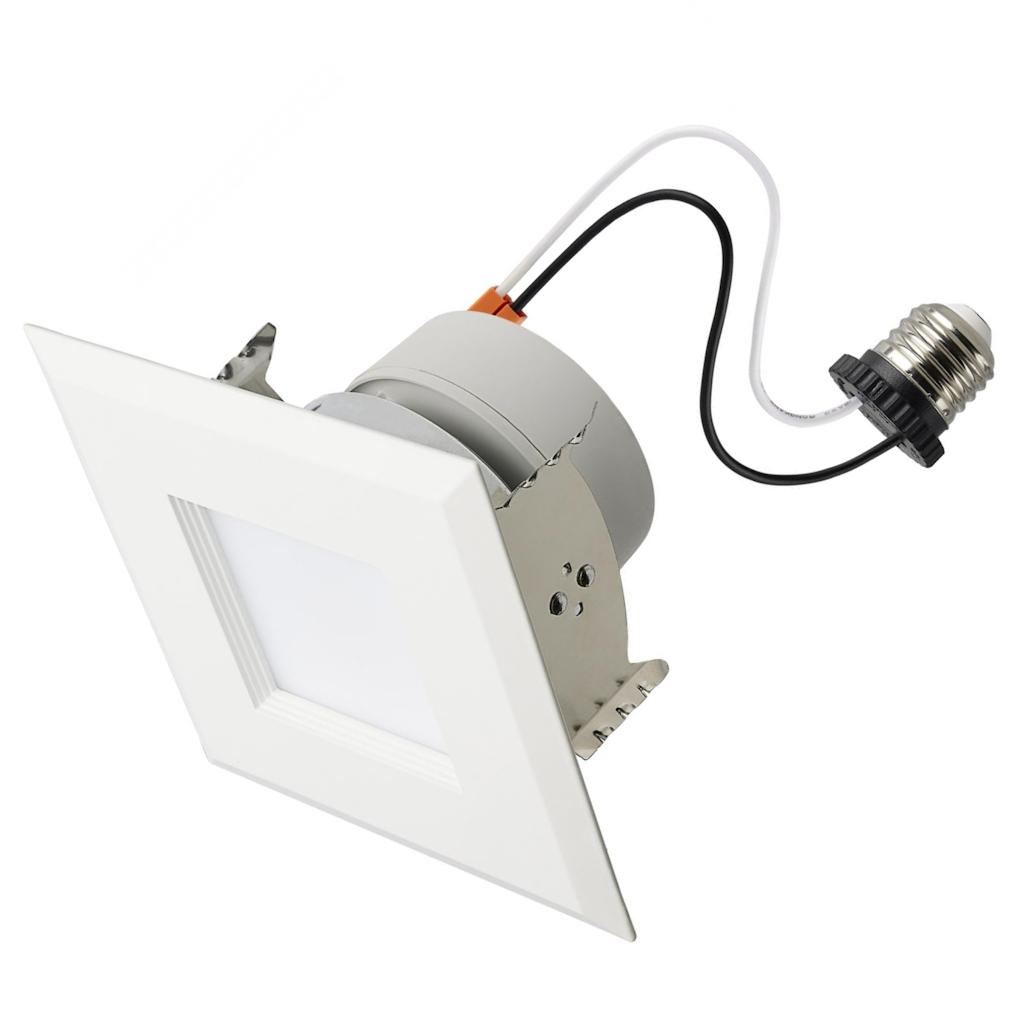 4" 5/6/8 watt 120 volt CCT Selectable Deep Baffle Indoor Square LED Recessed Downlight 1