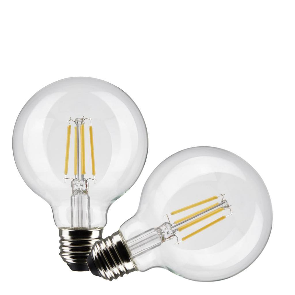 6 watt 120 volt G25 Medium Screw Base 3000K Natural White LED Light Bulb (2 Pack) 1