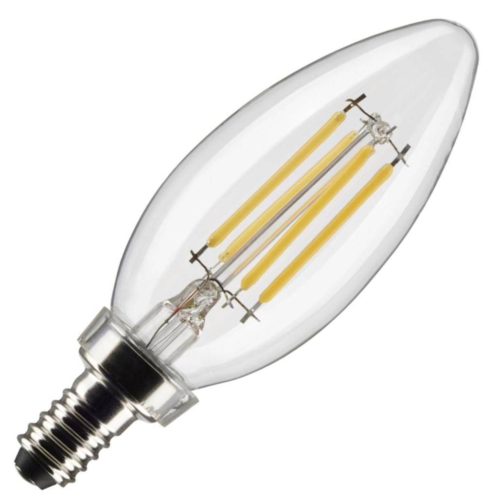 4 watt 120 volt B11 Candelabra Screw Base 2700K Warm White Dimmable LED 1