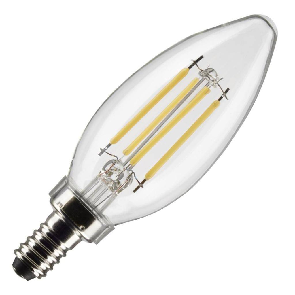 5.5 watt 120 volt B11 Candelabra Screw Base 3500K Neutral White LED Light Bulb 1