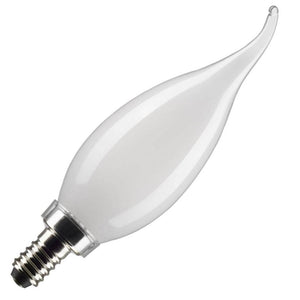 3 watt 120 volt CA10 Candelabra Screw Base 2700K Warm White LED Light Bulb 1