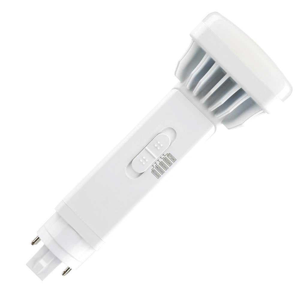 9 watt 120/277 volt PL 4-Pin Base CCT Selectable Ballast Bypass LED 1