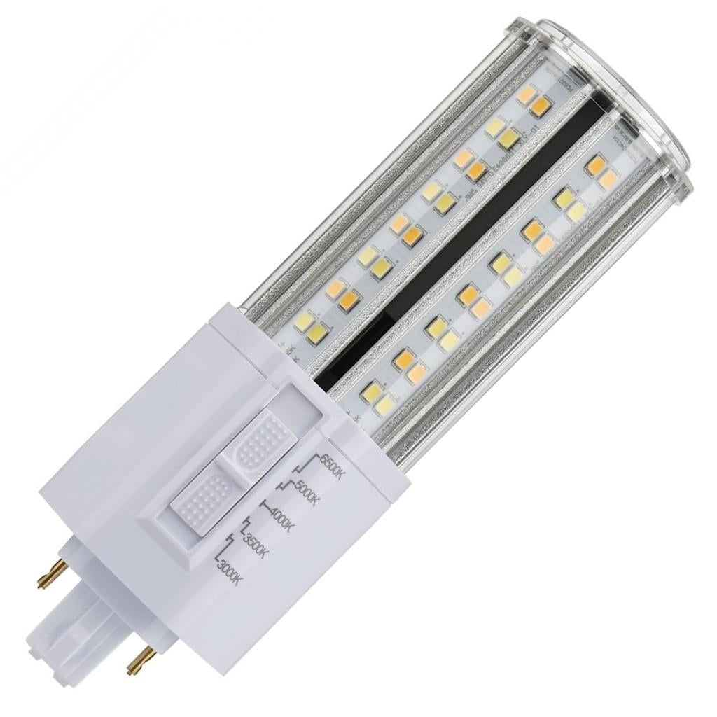 14 watt 120/277 volt PL 2-Pin Base CCT Selectable Clear Non-Dimmable LED 1
