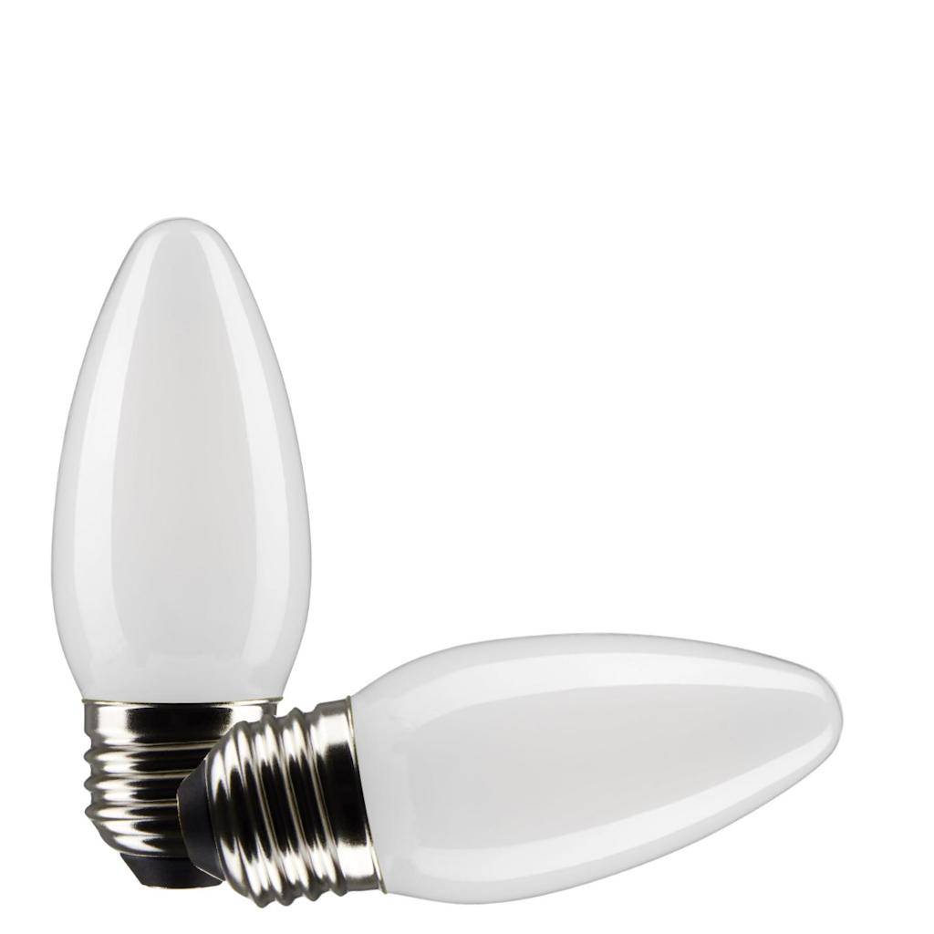 4 watt 120 volt B11 Medium Screw Base 2700K Warm White LED Light Bulb (2 Pack) 1