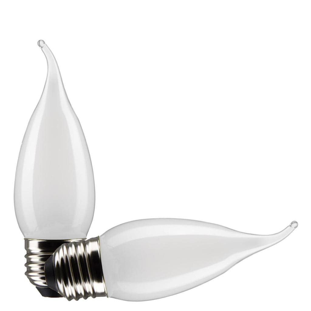 5.5 watt 120 volt CA10 Medium Screw Base 2700K Warm White (2 Pack) 1