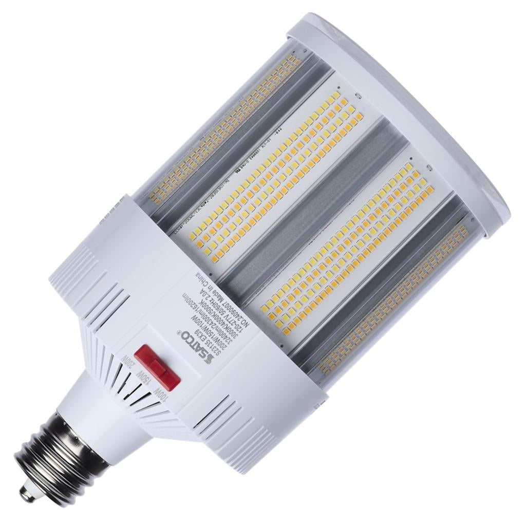 100/150/200 watt 120/277 volt Corncob Mogul Screw Base Clear White CCT Selectable Ballast Bypass / Direct Wire Dimmable LED 1