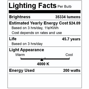 Selectable watt 277/480 volt Corncob Mogul Extended Screw Base CCT Selectable White Clear Lens Polycarbonate Ballast Bypass / Direct Wire Dimmable LED 2