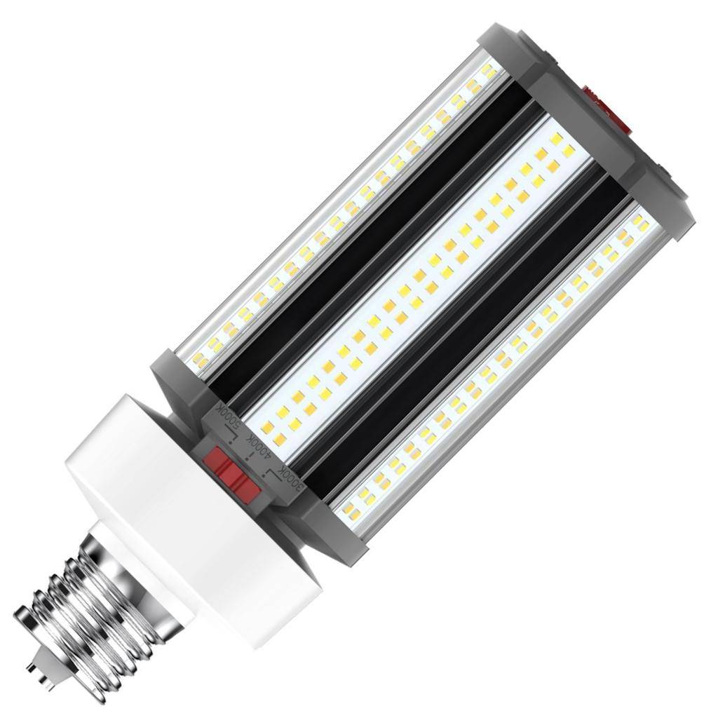 Selectable watt 100/277 volt Corn Cob Exclusionary Mogul Screw Base CCT Selectable Non-Dimmable LED 1