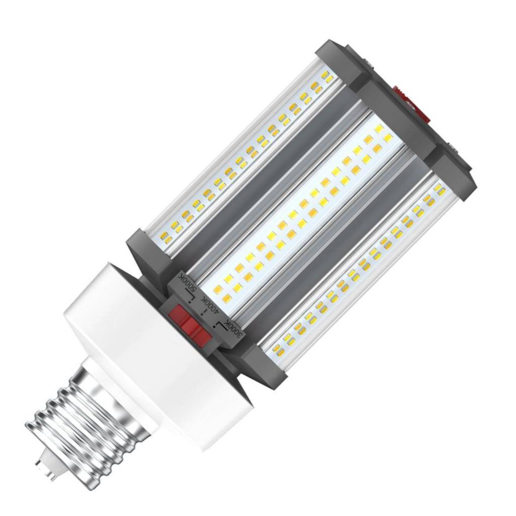Selectable watt 120/277 volt Extended Mogul Screw Base CCT Selectable - White LED Light Bulb 1