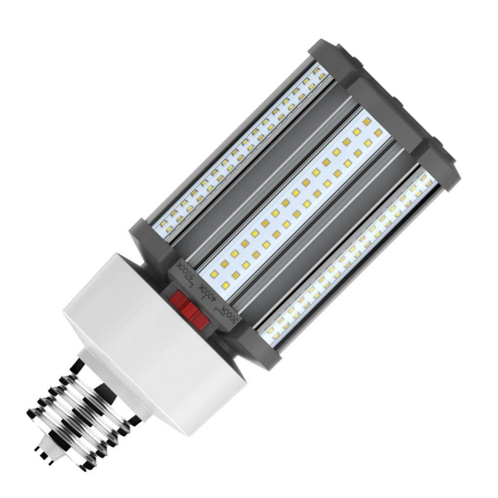 36 watt 277/480 volt Extended Mogul Screw Base CCT Selectable White LED Light Bulb 1