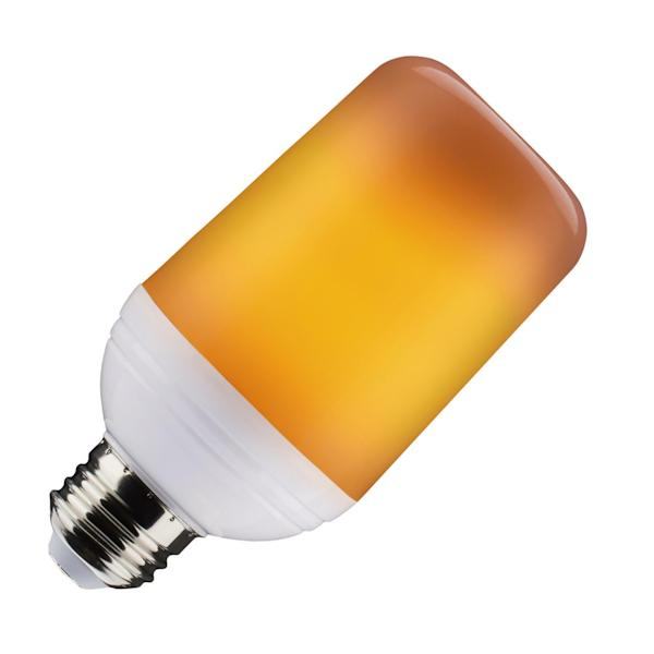 2.5 watt 120 volt T19 Medium Screw Base 1600K Amber LED Flame Light Bulb 3