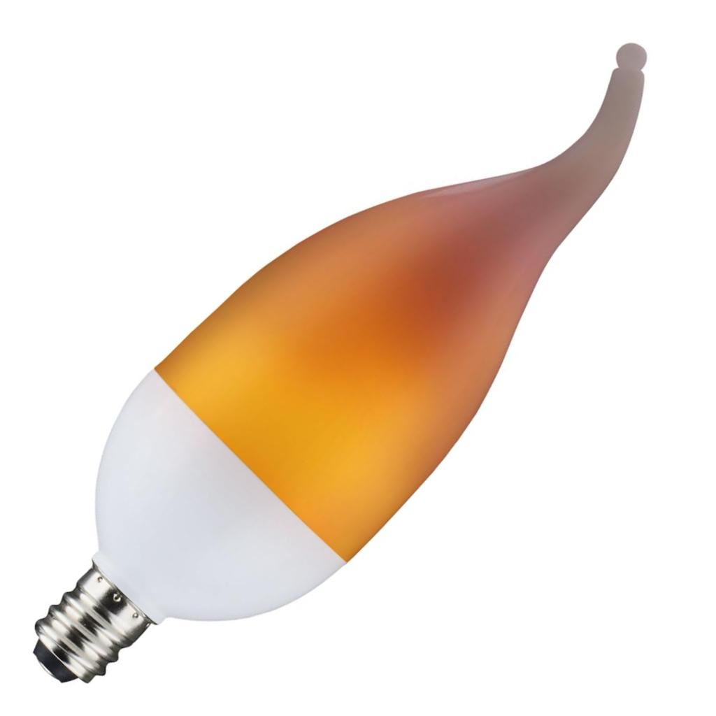 2 watt 120 volt B11 Candelabra Screw Base 1400K Amber LED Light Bulb 1