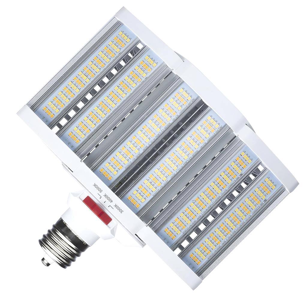 Selectable watt 120/277 volt Corncob Exclusionary Mogul Screw Base CCT Selectable LED Wall Pack 1
