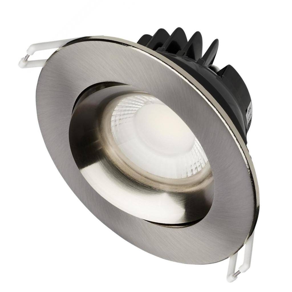 3.5" 12 watt 120 volt CCT Selectable Brushed Nickel Finish Gimbaled Dimmable LED Recessed Downlight 1