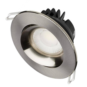 3.5" 12 watt 120 volt CCT Selectable Brushed Nickel Finish Gimbaled Dimmable LED Recessed Downlight 1