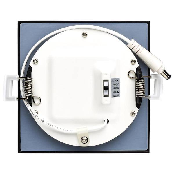4" 10 watt 120 volt CCT Selectable Black Square Dimmable LED Architectural Recessed Downlight 2