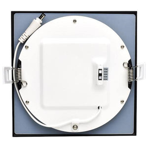 6" 12 watt 120 volt CCT Selectable Black Square Dimmable LED Architectural Recessed Downlight 2