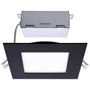 6" 12 watt 120 volt CCT Selectable Black Square Dimmable LED Architectural Recessed Downlight 1