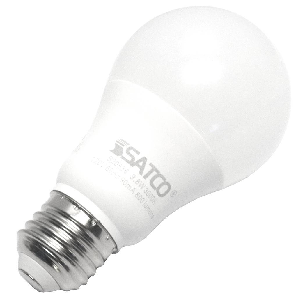 9.8 watt 120 volt A19 Medium Screw Base 3000K Natural White Dimmable LED 1