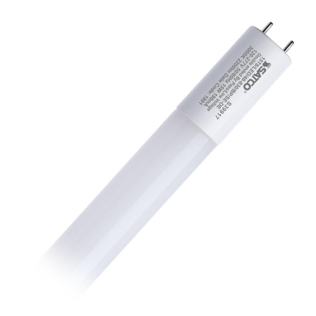 48" 15 watt 120/277 volt T8 Medium Bi-Pin Base 3500K Neutral White LED Light Bulb 1