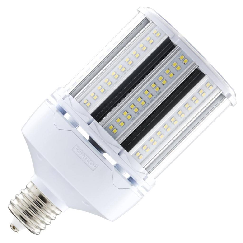80 watt 120/277 volt Corncob Extended Mogul Screw Base 4000K Cool White LED Light Bulb 1