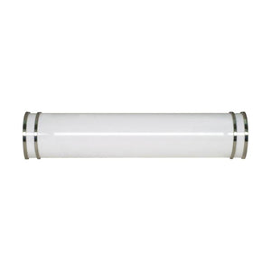 2 Light CCT Selectable Brushed Nickel White Plastic Shade Vanity Light Fixture 1