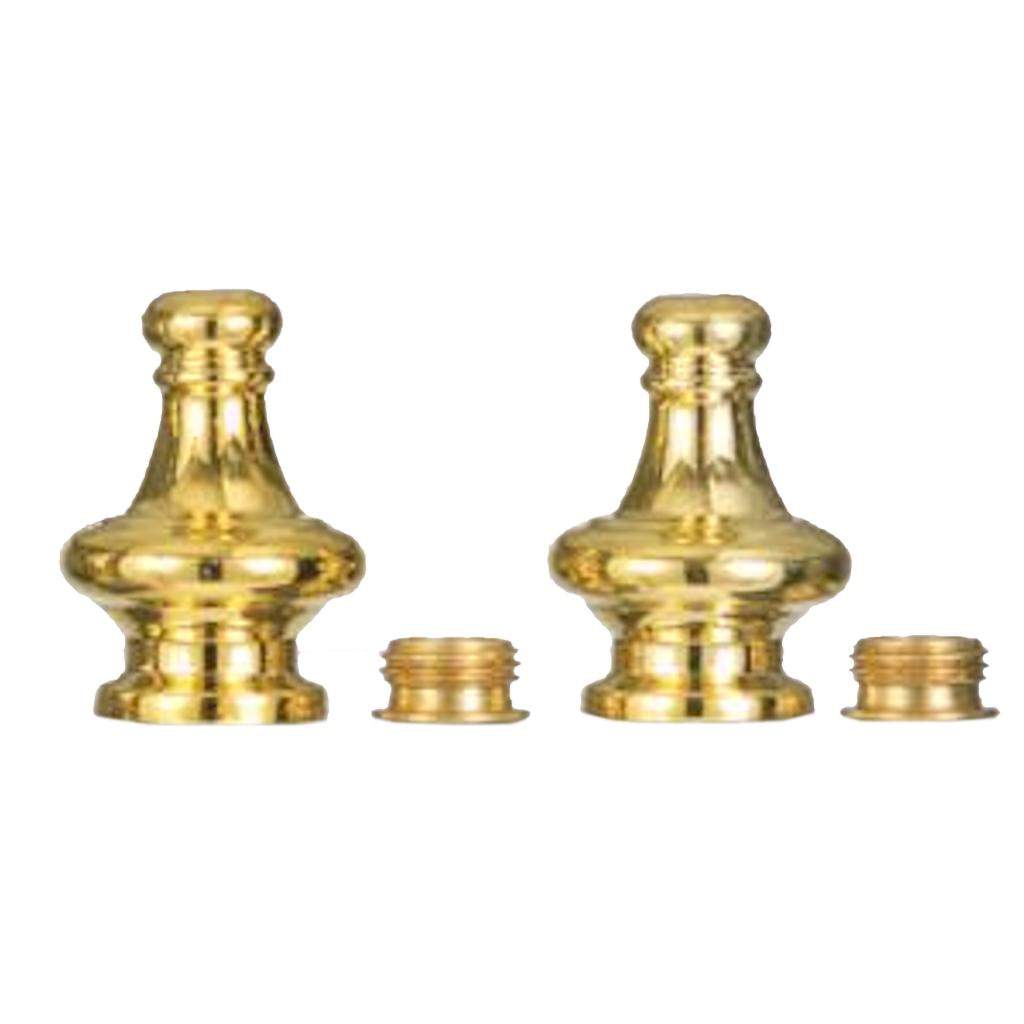 2" Pyramid Knob Brass Finish (2 pack) 1