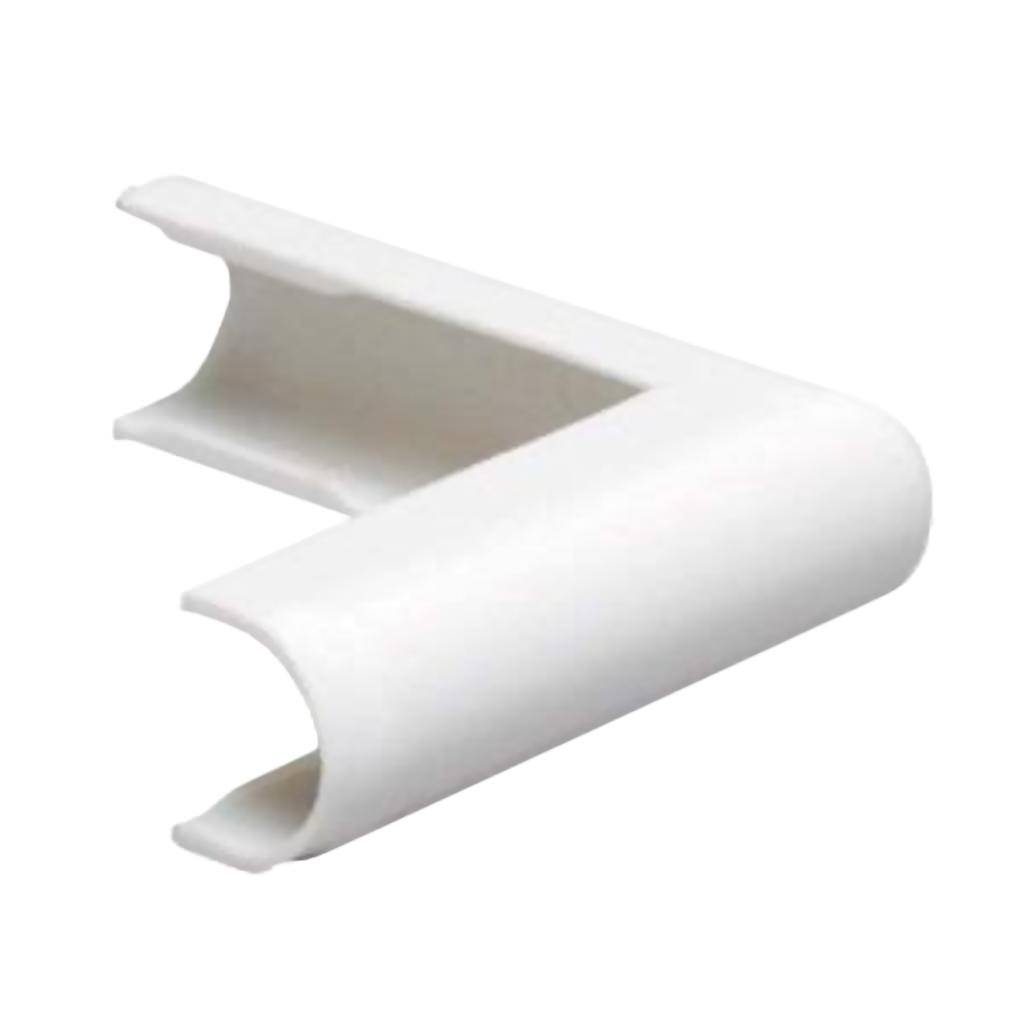 White Outside Elbow Wire Cover 1