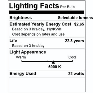 Selectable watt 120 volt PS25 3 Contact Mogul Screw Base 5000K Daylight Non-Dimmable LED 2