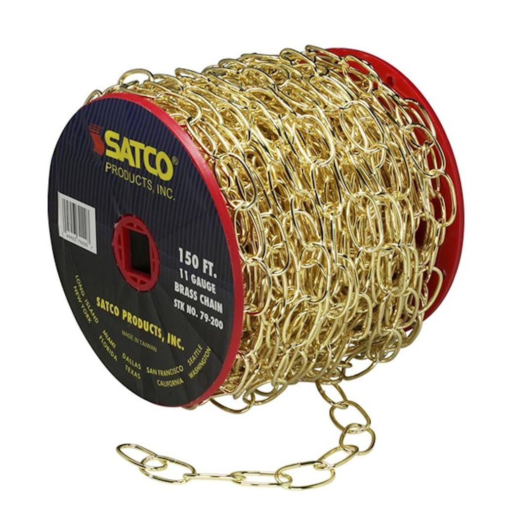 150' Brass Fixture Chain Reel 1