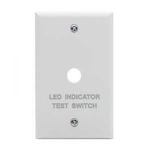 Emergency Remote Test Switch Single Gang White Wall Plate 1
