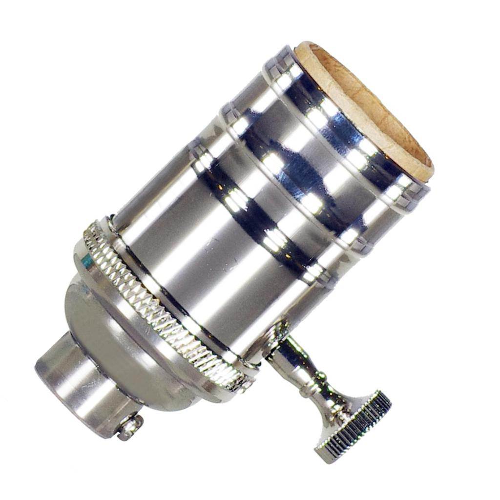 On-Off Screw - Polished Nickel Turn Knob Socket with Removable Knob 1