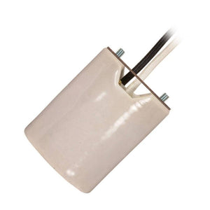 Porcelain Keyless Socket with 2 Wireways, Lug Leads and Mounting Screws 1