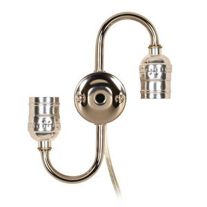 1/8 IP Top and Bottom Nickel Twin Keyless Socket 1