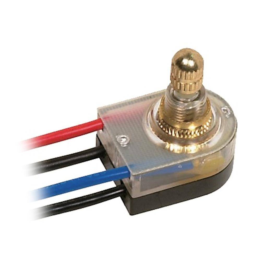 Single Circuit Metal On-Off Lighted Rotary Switch with Plastic Bushing 1