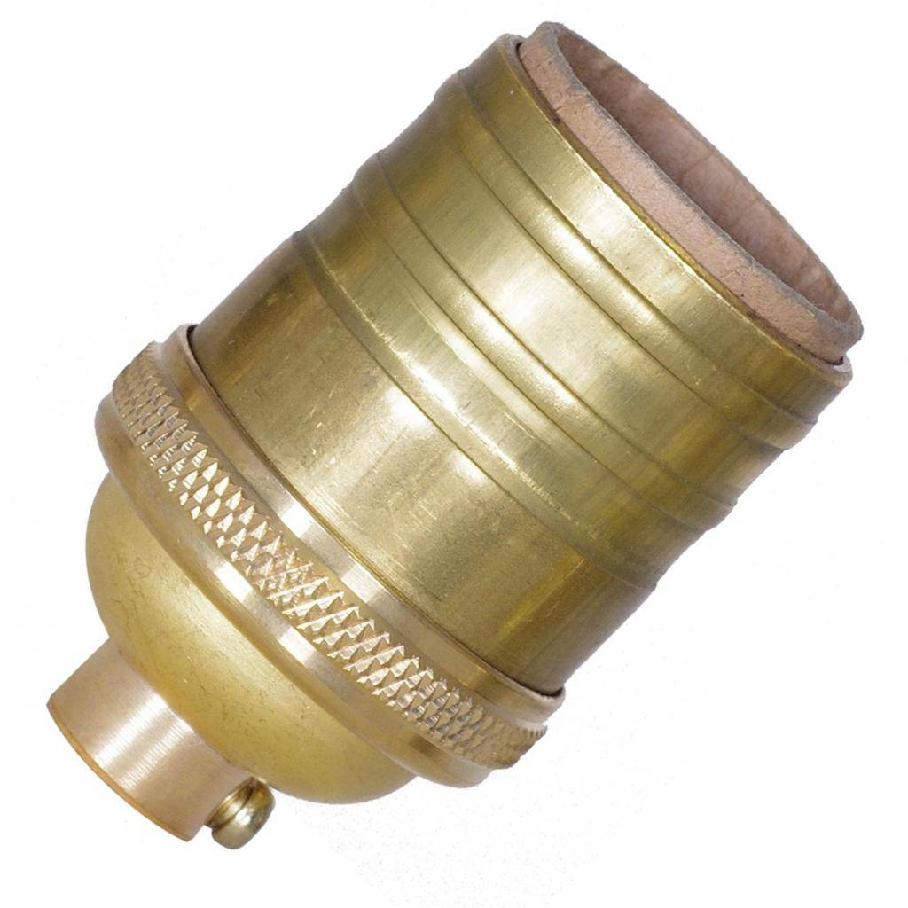 4 Piece Screw 1/8 IPS Brass Short Keyless Socket 1