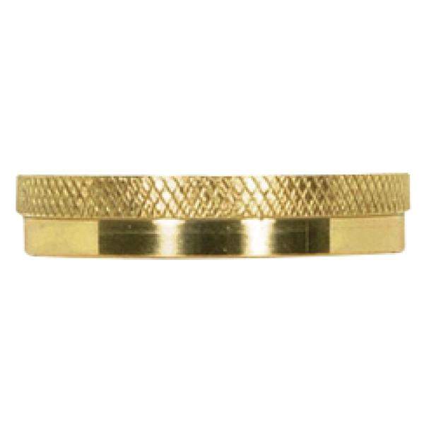 Stamped Polished Brass Uno Ring 1