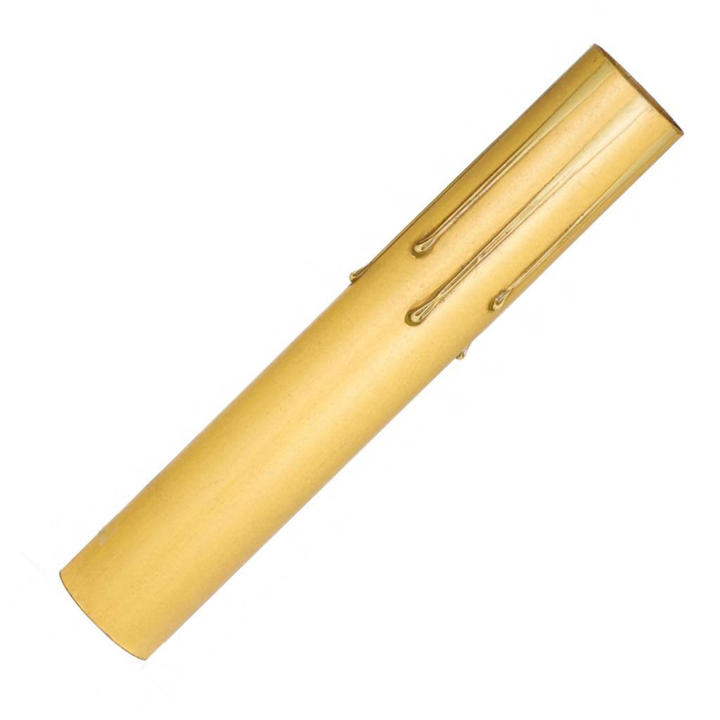 8" Ivory Drip Paper Candle Cover 1
