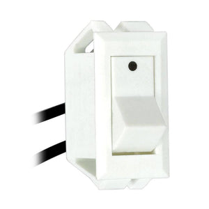 White On-Off Phenolic Rocker Switch with Dot 1