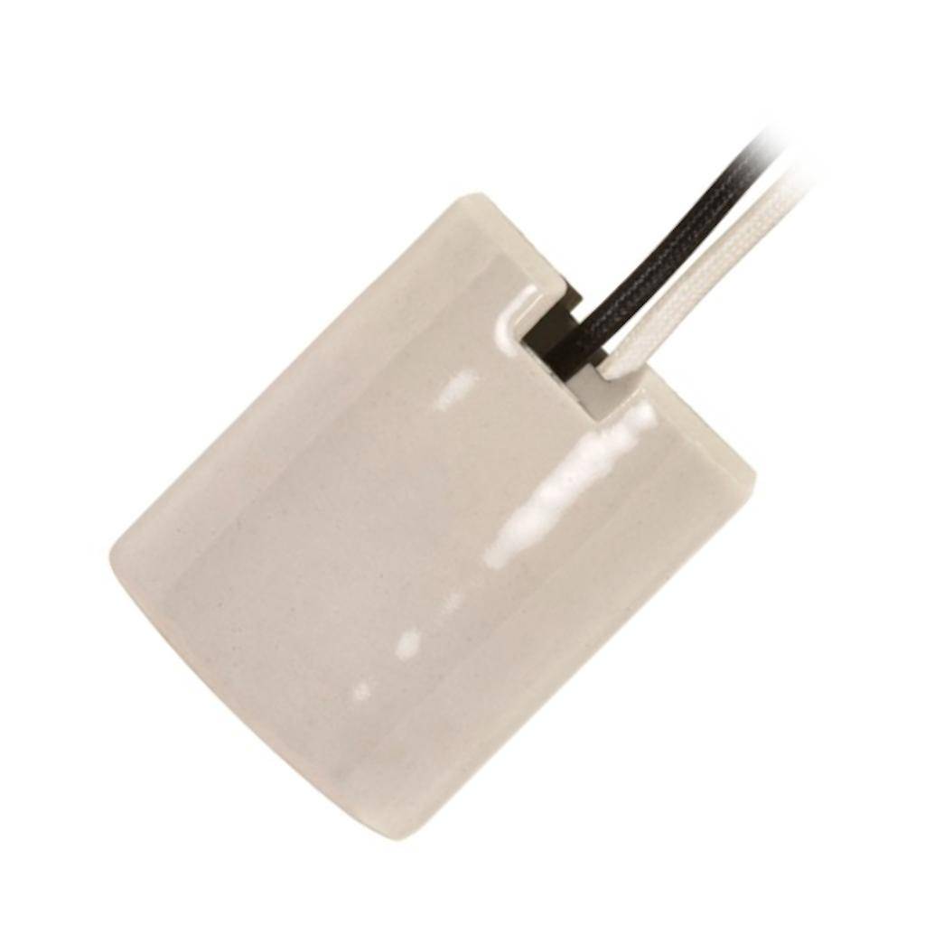 Porcelain Keyless Socket with 2 Bushings, Leads 1