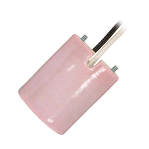 Pink Porcelain Keyless Socket with 2 Wireways, Leads 1