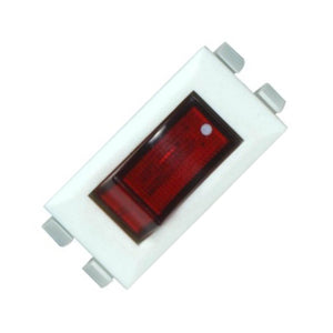 White Lighted On-Off Phenolic Rocker Switch with Dot 1