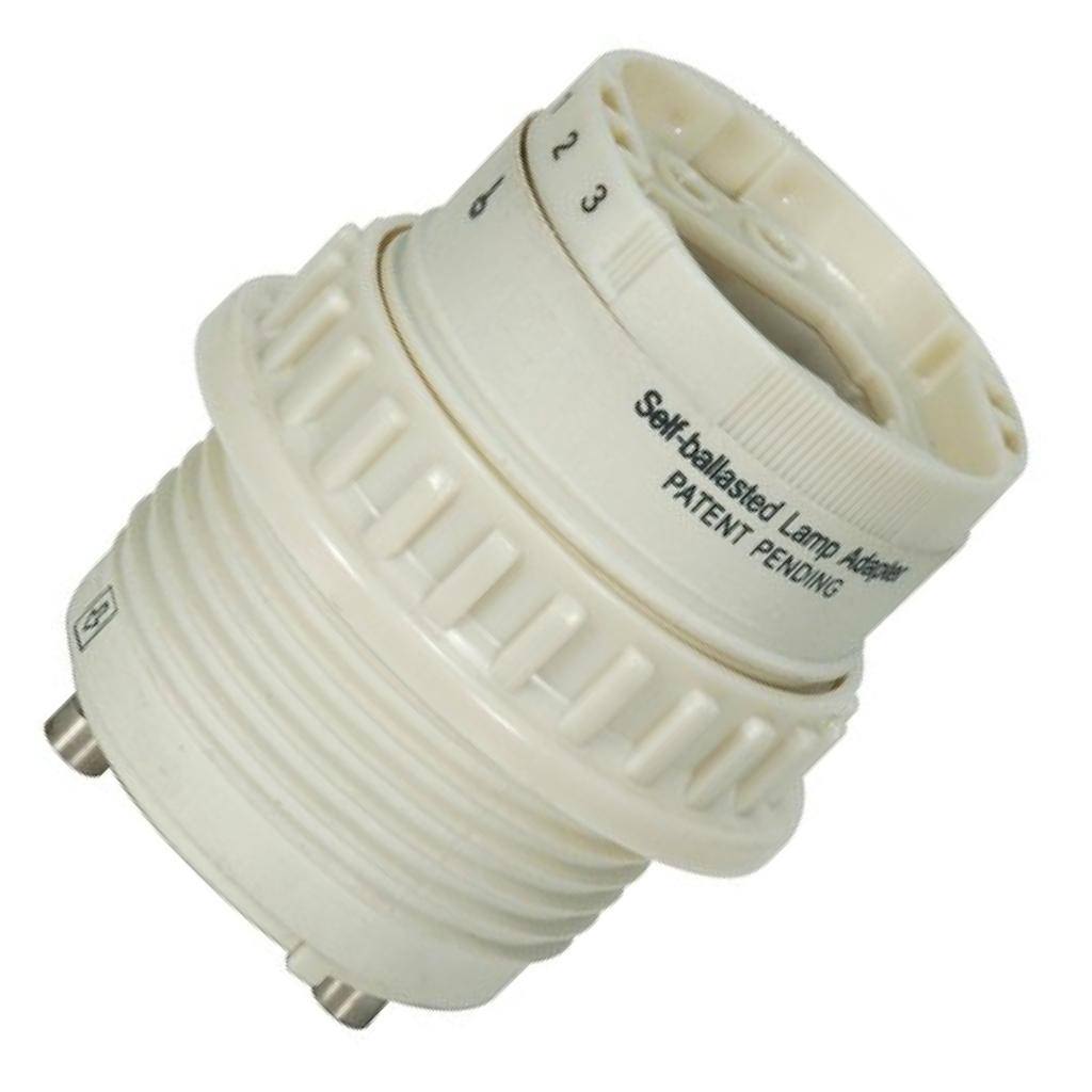 2" 13 watt Self-Ballasted 4-Pin Lampholder Uno Ring Socket Adapter 1