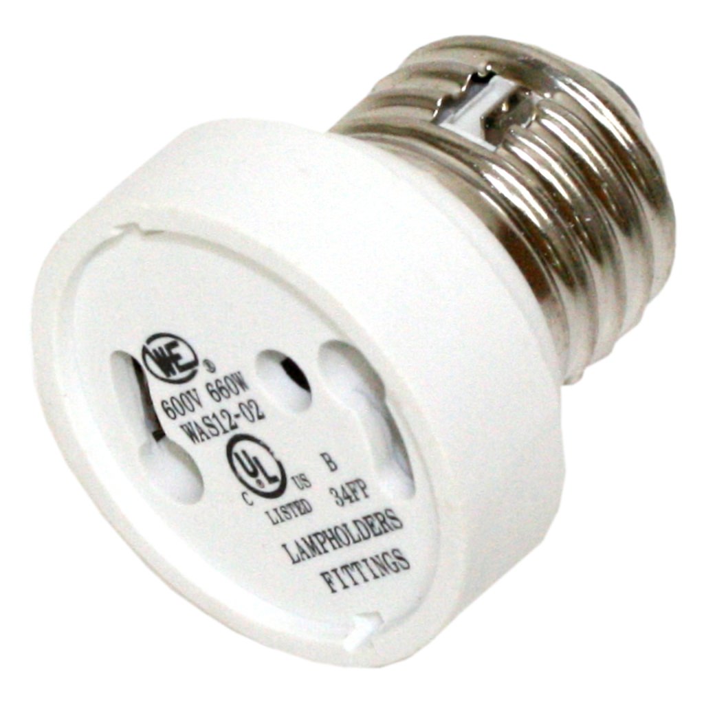 Medium Screw (E26) to Twist and Lock (GU24) Adapter 1