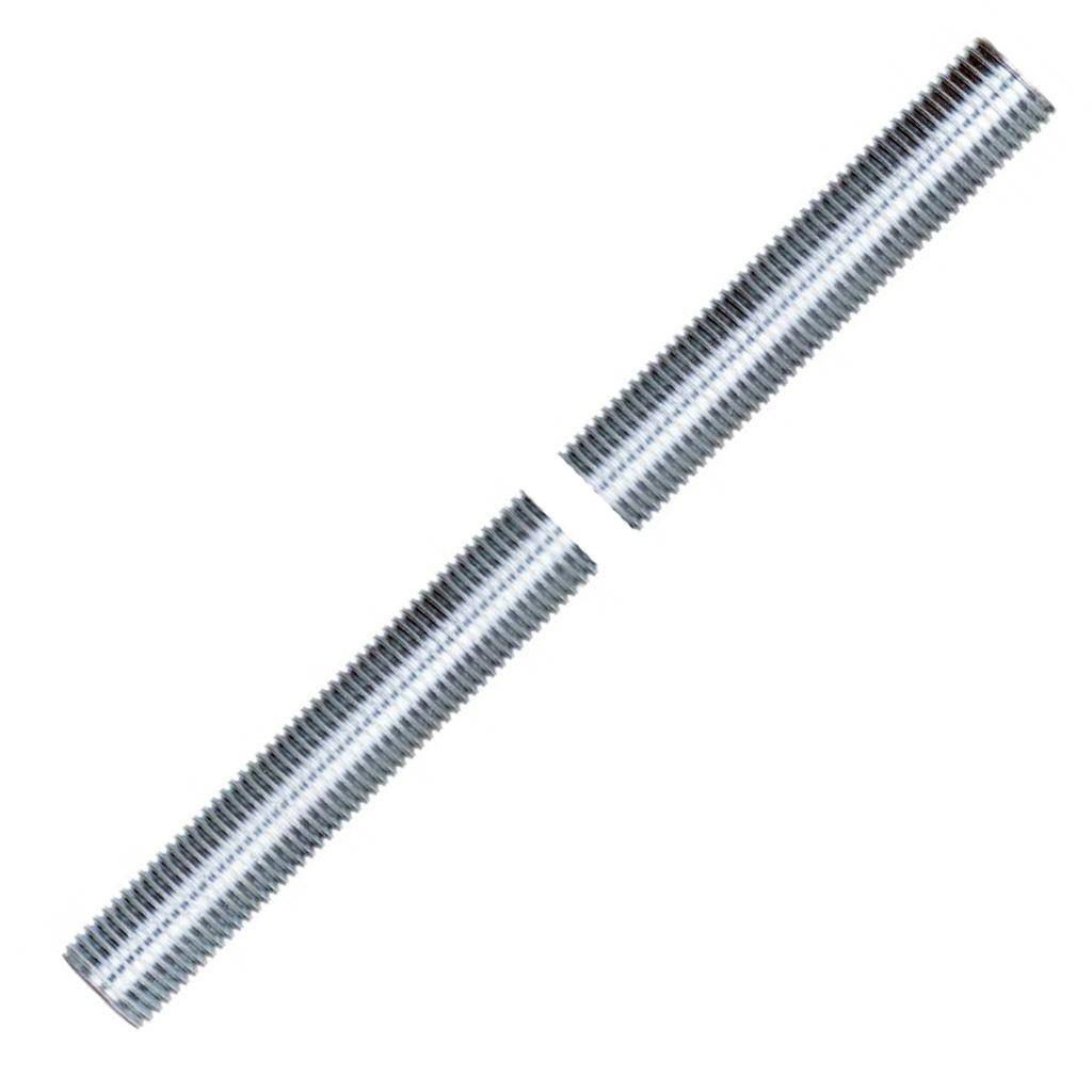 1/4 IP Steel Nipple Zinc Plated Silver Running Thread 1