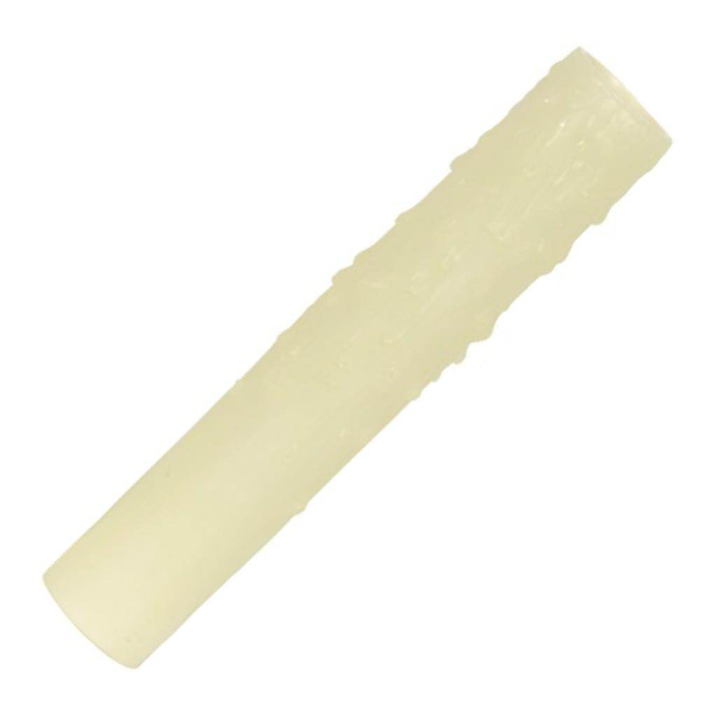 6" Ivory Drip Bee's Wax Candle Cover Candelabra Base 1