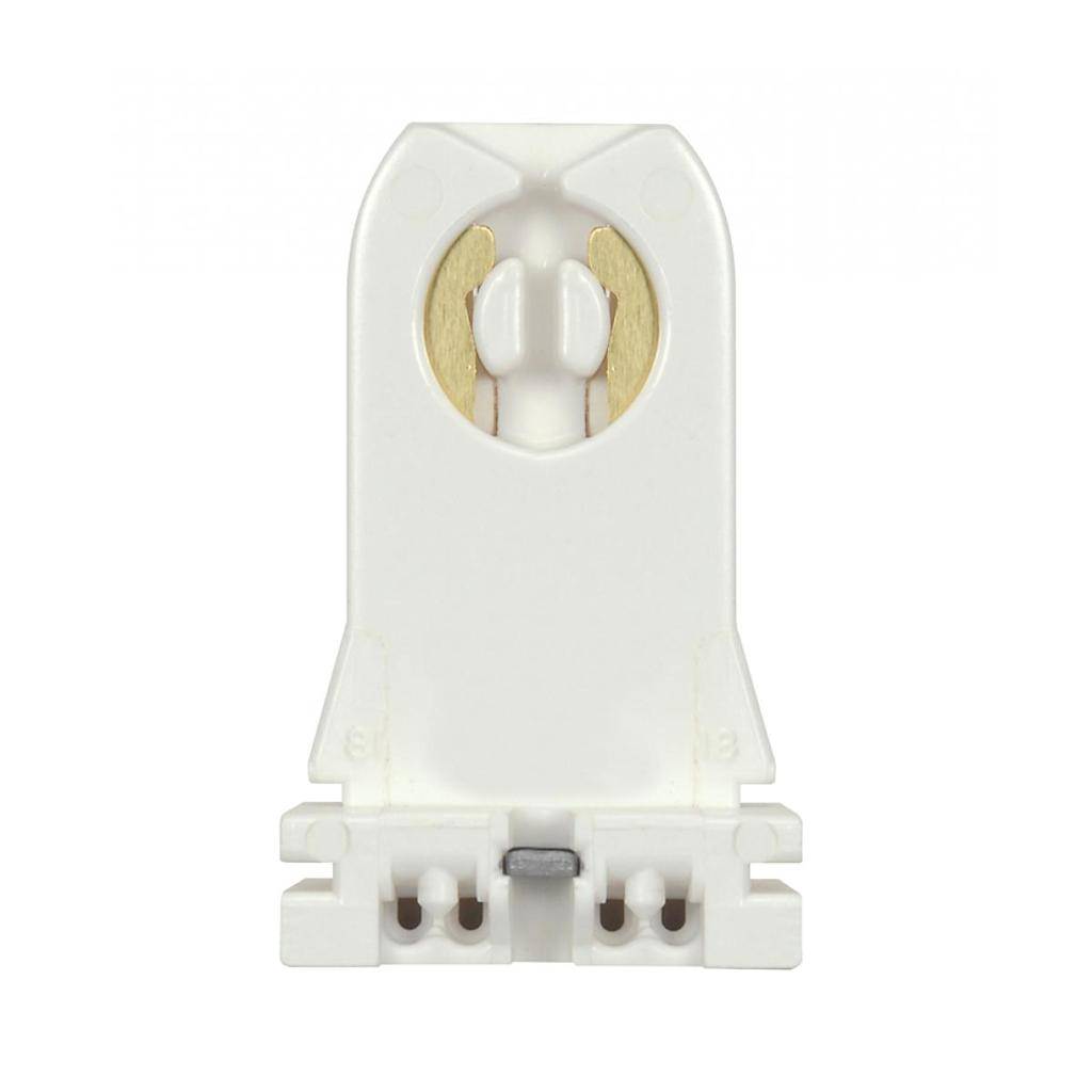 Turn-Type White Bi-Pin Lampholder T8 and T12 Bulbs 1