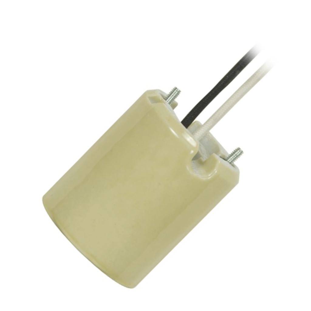 Yellow Porcelain Keyless Socket with 2 Wireways 1